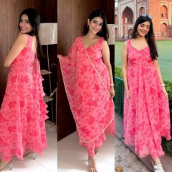 Beautiful fluffy party wear anarkali